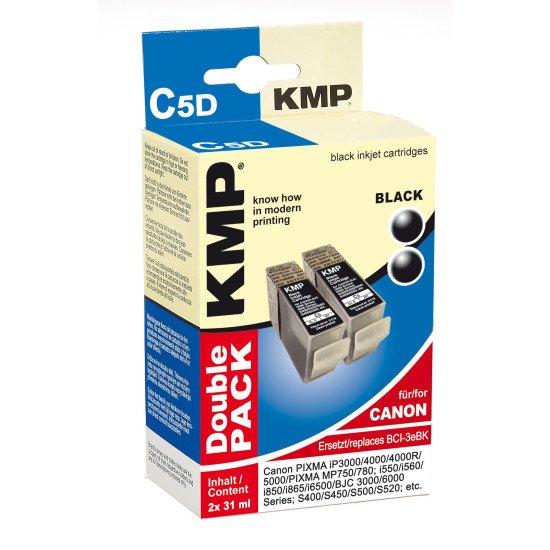 KMP C5D cartouche d'encre 2 pièce(s) Noir