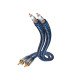 Inakustik 0040405 câble audio 5 m 2 x RCA Bleu, Argent