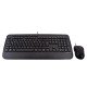 V7 Clavier USB grande taille avec repose-mains et souris ambidextre - DE