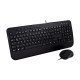 V7 Clavier USB grande taille avec repose-mains et souris ambidextre - DE