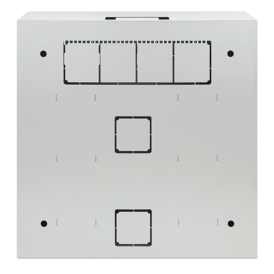 Intellinet Coffret mural 19" extra-plat avec rails 4U horizontaux et 2U verticaux, profondeur 170 mm, idéal AV/multimédia/surveillance, assemblé, gris RAL 7035