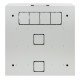 Intellinet Coffret mural 19" extra-plat avec rails 4U horizontaux et 2U verticaux, profondeur 170 mm, idéal AV/multimédia/surveillance, assemblé, gris RAL 7035
