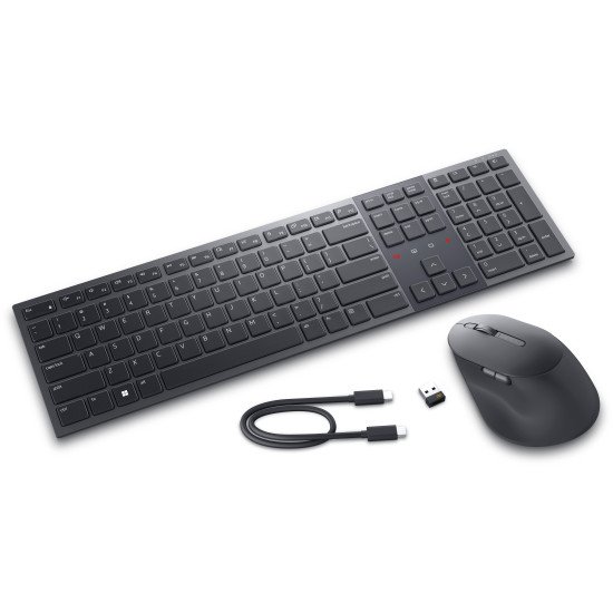 DELL KM900 clavier Souris incluse RF sans fil + Bluetooth AZERTY Français Graphite