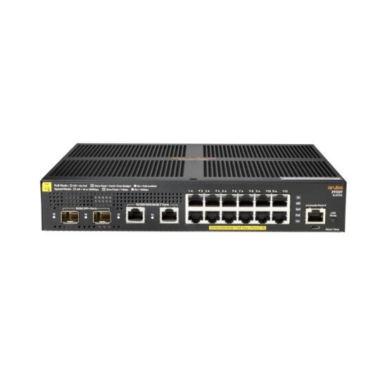 HPE Aruba 2930F 12G PoE+ 2G/2SFP+ Géré L3 Gigabit Ethernet (10/100/1000) Noir 1U Connexion Ethernet, supportant l'alimentation via ce port (PoE)