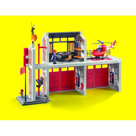 Playmobil City Action Caserne de pompiers avec hélicoptère