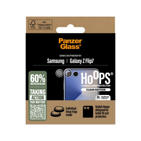 PanzerGlass ® Hoops® Transparent Camera Lens Protector Samsung Galaxy Z Flip7 Protection d'écran transparent 1 pièce(s) PanzerGlass ® Hoops® Transparent Camera Lens Protector Samsung Galaxy Z Flip7 Protection d'écran transparent 1 pièce(s)