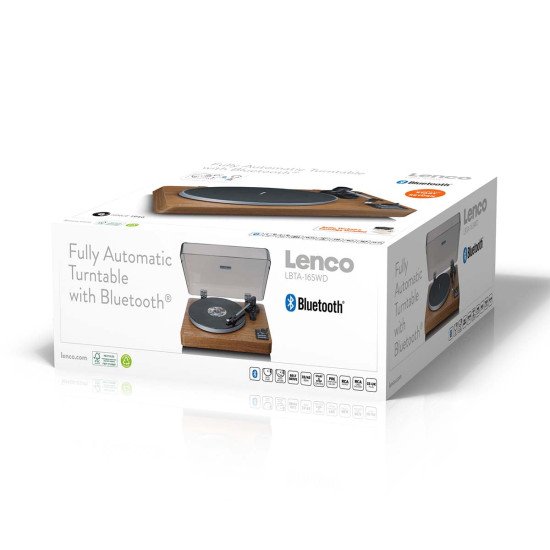 Lenco LBTA-165WD Tourne-disque entraîné par courroie Noir, Bois Automatique