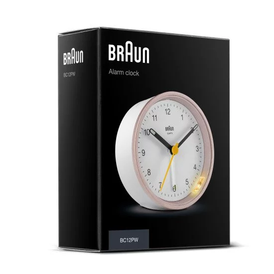 Braun BC12 Horloge murale à quartz Rose, Blanc Braun BC12 Horloge murale à quartz Rose, Blanc