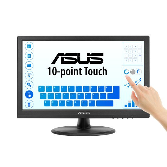 ASUS Touch VT169HE écran PC 39,6 cm (15.6") 1920 x 1080 pixels Full HD LED Écran tactile Dessus de table Noir