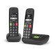Gigaset E290A Duo Téléphone analog/dect Identification de l'appelant Noir