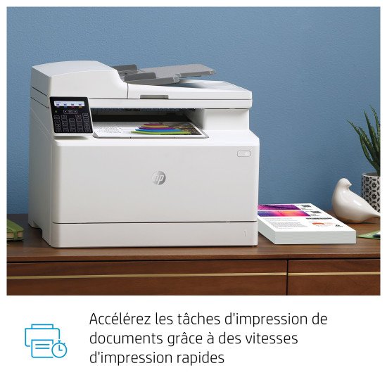 HP Color LaserJet Pro Imprimante multifonction M183fw, Impression, copie, scan, fax, Chargeur automatique de documents de 35 feuilles; Eco-énergétique; Sécurité renforcée; Wi-Fi double bande