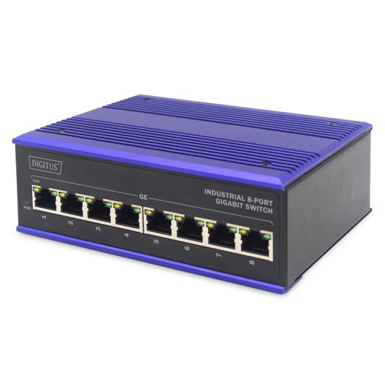 ASSMANN Electronic DN-651119 commutateur réseau Gigabit Ethernet Noir, Bleu