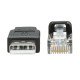 Tripp Lite U009-006-RJ45-X changeur de genre de câble RJ-45 USB 2.0 Type-A Noir