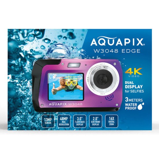 Easypix Aquapix W3048 Edge Violet Appareil-photo compact 13 MP CMOS 3840 x 2160 pixels Easypix Aquapix W3048 Edge Violet Appareil-photo compact 13 MP CMOS 3840 x 2160 pixels