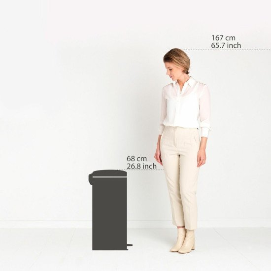 Brabantia 233944 poubelle 30 L Rond Acier Vert Brabantia 233944 poubelle 30 L Rond Acier Vert