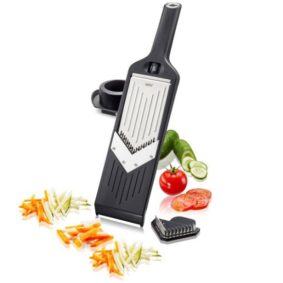 GEFU Julienne VIOLI 2.0 trancheuse Manuel Noir Synthétique ABS, Acier inoxydable
