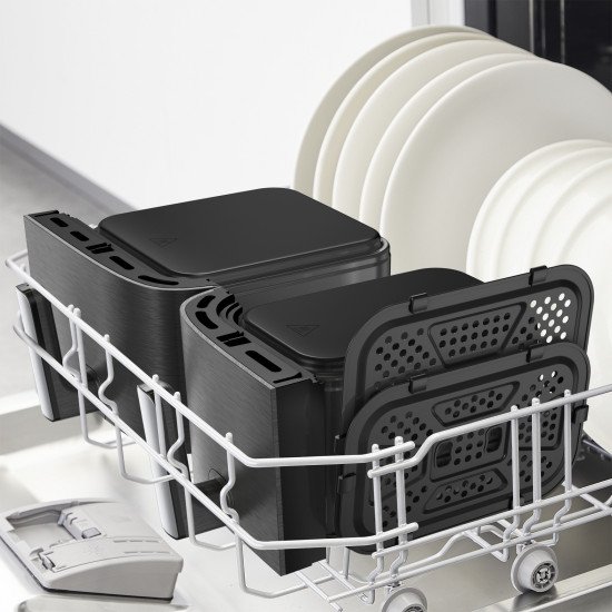 Tefal Easy Fry Dual XXL EY942HE0 friteuse Double 11 L Autonome 2020 W Friteuse d'air chaud Gris