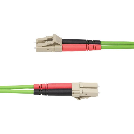 StarTech.com Câble Fibre Optique Multimode OM5 LC à LC (UPC) de 1m, Cordon/Jarretière/Connecteur Fibre Optique 50/125µm Duplex LOMMF Zipcord, VCSEL, 40G/100G, Insensible à la Courbure, Cordon de Liaison Fibre LSZH