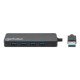 Manhattan Hub USB-A 4 ports, 5 Gbit/s (USB 3.0), Alimenté par USB (aucune alimentation externe requise), équivalent à ST4300PBU3 & ST4300MINU3B