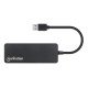 Manhattan Hub USB-A 4 ports, 5 Gbit/s (USB 3.0), Alimenté par USB (aucune alimentation externe requise), équivalent à ST4300PBU3 & ST4300MINU3B