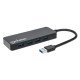 Manhattan Hub USB-A 4 ports, 5 Gbit/s (USB 3.0), Alimenté par USB (aucune alimentation externe requise), équivalent à ST4300PBU3 & ST4300MINU3B