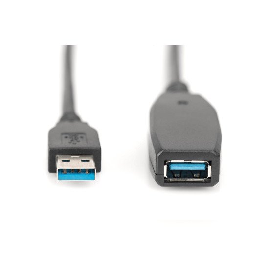 Digitus DA-73105 câble USB 10 m 3.2 Gen 1 (3.1 Gen 1) USB A Noir