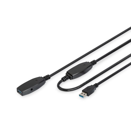 Digitus DA-73105 câble USB 10 m 3.2 Gen 1 (3.1 Gen 1) USB A Noir