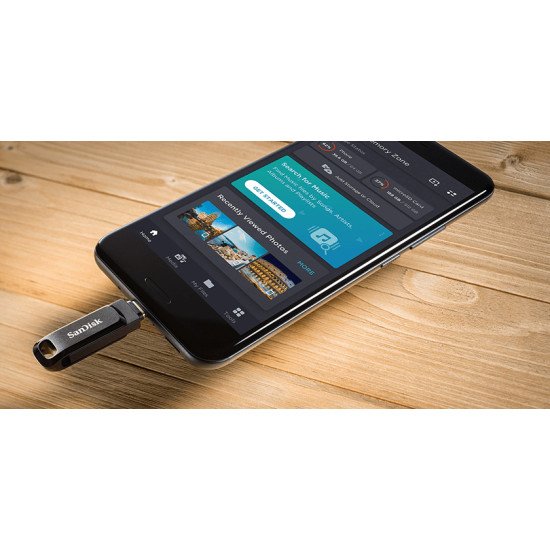 Sandisk Ultra Dual Drive Go lecteur USB flash 64 Go USB Type-A / USB Type-C 3.2 Gen 1 (3.1 Gen 1) Noir
