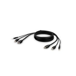 Belkin F1DN1CCBL câble kvm Noir 3 m