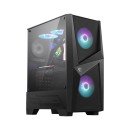 MSI MAG FORGE 100R Boitier PC Noir, Transparent