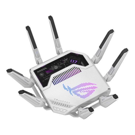 ASUS ROG Rapture GT-BE19000AI routeur sans fil 10 Gigabit Ethernet Tri-bande (2,4 GHz / 5 GHz / 6 GHz) Blanc