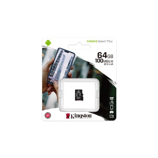 Kingston carte MicroSDHC 64 go Classe 10 UHS-I (Sans adaptateur SD)