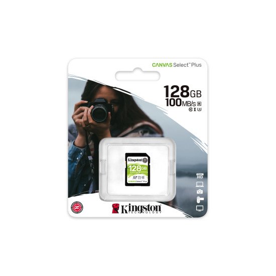 Kingston Technology Canvas Select Plus mémoire flash 128 Go SDXC Classe 10 UHS-I