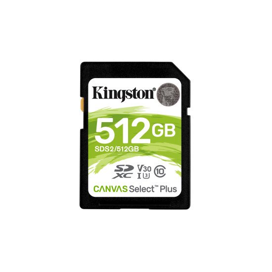 Kingston Technology Canvas Select Plus mémoire flash 512 Go SDXC Classe 10 UHS-I