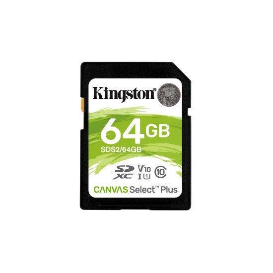 Kingston Technology Canvas Select Plus mémoire flash 64 Go SDXC Classe 10 UHS-I