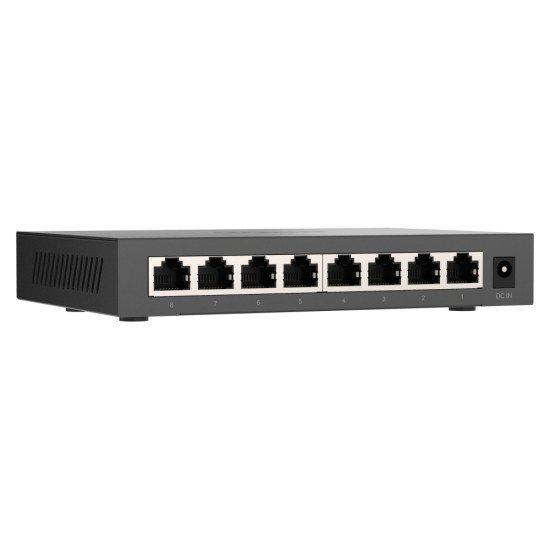 QNAP QSW-1108-8T-R2 commutateur réseau Non-géré 2.5G Ethernet (100/1000/2500) Bureau Noir