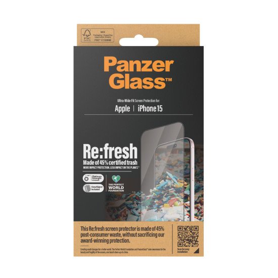 PanzerGlass UWF Refresh with 45% rec. Glas Protection d'écran transparent Apple 1 pièce(s)