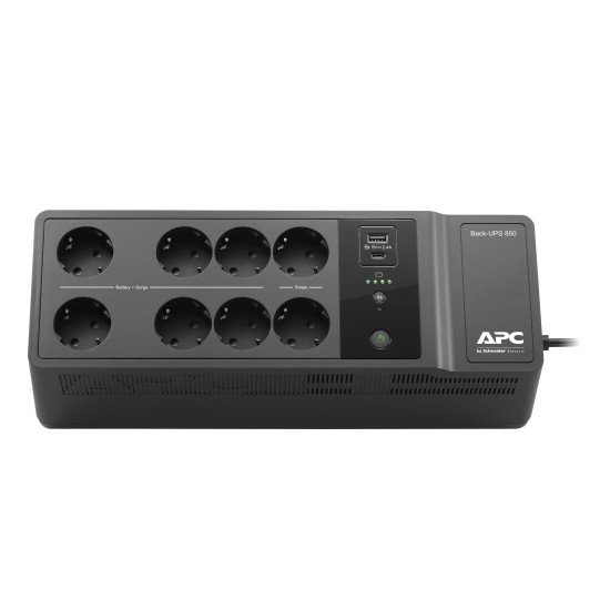 APC Back-UPS 850VA 230V USB Type-C and A charging ports - (Offline-) USV - USB Typ C alimentation d'énergie non interruptible Veille 800 VA 520 W