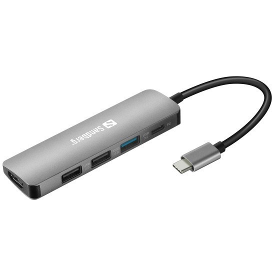 Sandberg USB-C Dock HDMI+3xUSB+PD 100W