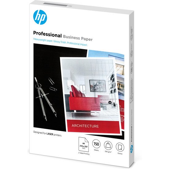 HP Professional Business Paper, Glossy, 200 g/m2, A4 (210 x 297 mm), 150 sheets