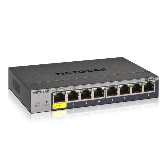 Netgear GS108Tv3 Géré L2 Gigabit Ethernet (10/100/1000) Gris