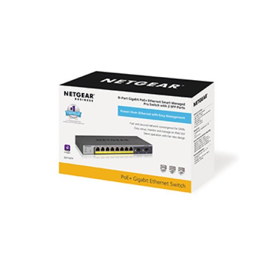 Netgear GS110TP Géré L2/L3/L4 Gigabit Ethernet (10/100/1000) Gris Connexion Ethernet, supportant l'alimentation via ce port (PoE)