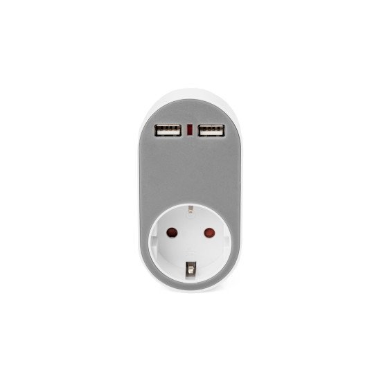 Digitus Chargeur enfichable USB universel avec 2 prises USB-A et prise intégrée Digitus Chargeur enfichable USB universel avec 2 prises USB-A et prise intégrée