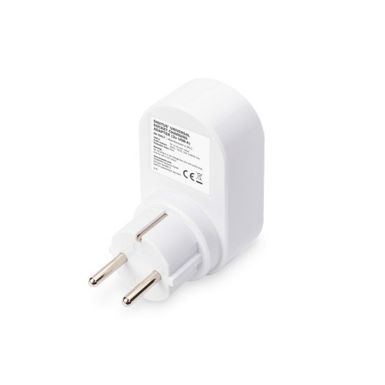 Digitus Chargeur enfichable USB universel avec 2 prises USB-A et prise intégrée Digitus Chargeur enfichable USB universel avec 2 prises USB-A et prise intégrée