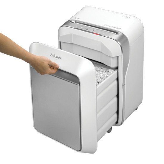 Fellowes Powershred LX21 destructeur de papier Découpage par micro-broyage Gris, Blanc