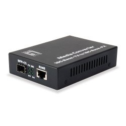 LevelOne GVT-0500 convertisseur de support réseau 10000 Mbit/s Noir