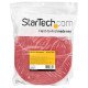 StarTech.com Ruban Auto Agrippant - Rouleau de 30,5 m pour Gestion de Câbles - Ruban Auto-Agrippant - Attaches Câble Ajustables - Sangles de Gestion de Câbles Auto-agrippantes et Réutilisables - Rouge