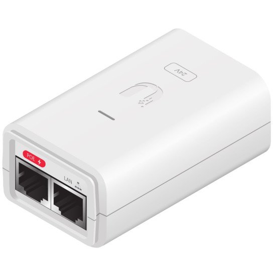 Ubiquiti POE-24-7W-G-WH adaptateur et injecteur PoE Gigabit Ethernet 24 V Ubiquiti POE-24-7W-G-WH adaptateur et injecteur PoE Gigabit Ethernet 24 V