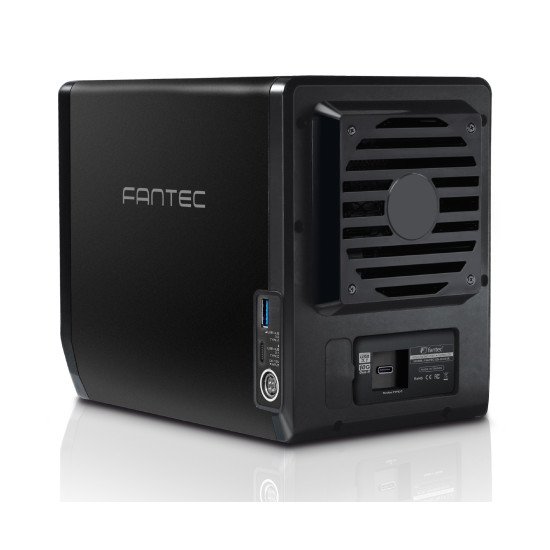 Fantec QB-35U31R boîtier de disques Tower Noir