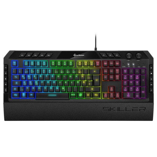 Sharkoon Skiller SGK5 clavier Gaming USB QWERTZ Allemand Noir